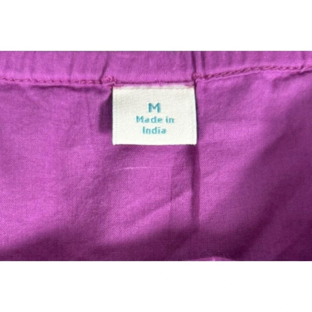 Sundance Purple Eyelet Floral Embroidery Puff Sleeve Button Down Shirt Camisole - Picture 13 of 15